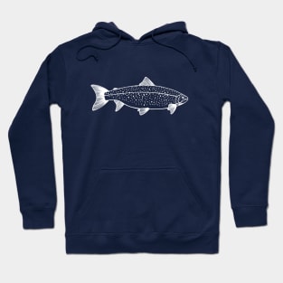 Landlocked Atlantic Salmon Ink Art - cool fish design - dark colors Hoodie